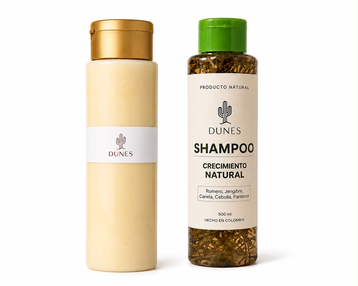 Kit Shampoo y Acondicionador Dunes con Shampoo Crecimiento Natural y Acondicionador de Sabila y Romero